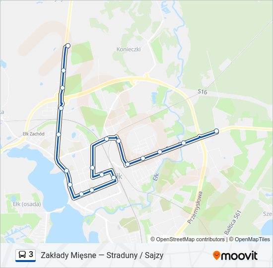 3 bus Line Map