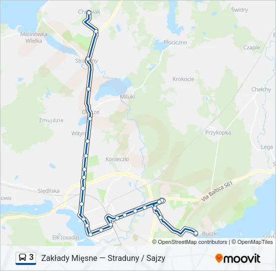 3 Bus Line Map