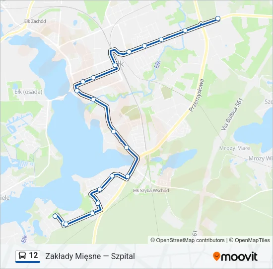 12 Bus Line Map