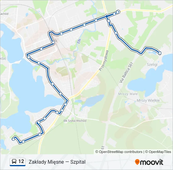 12 Bus Line Map