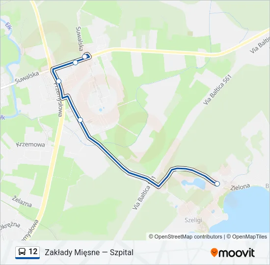 12 Bus Line Map
