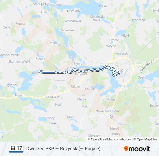 17 bus Line Map