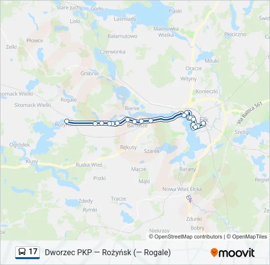 17 Bus Line Map