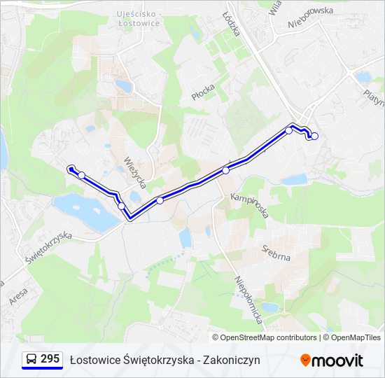 295 bus Line Map