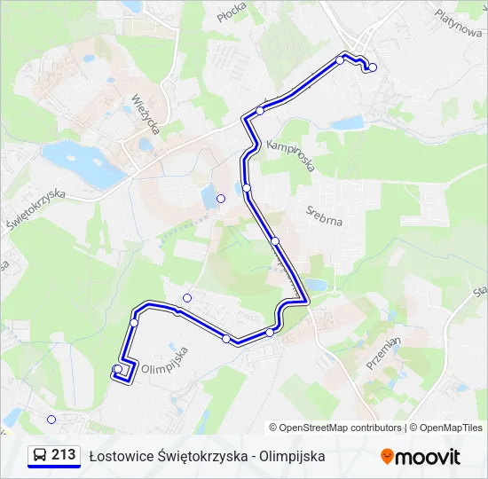 213 Bus Line Map