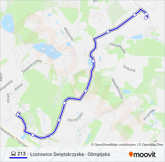 213 Bus Line Map