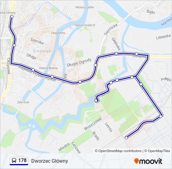 178 bus Line Map