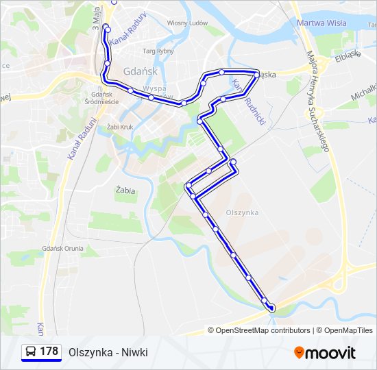 178 bus Line Map