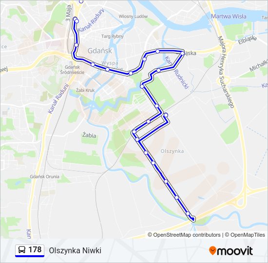 178 bus Line Map