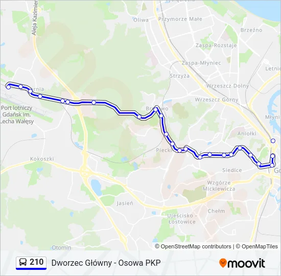 210 Bus Line Map