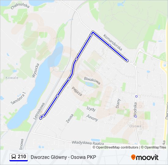 210 bus Line Map