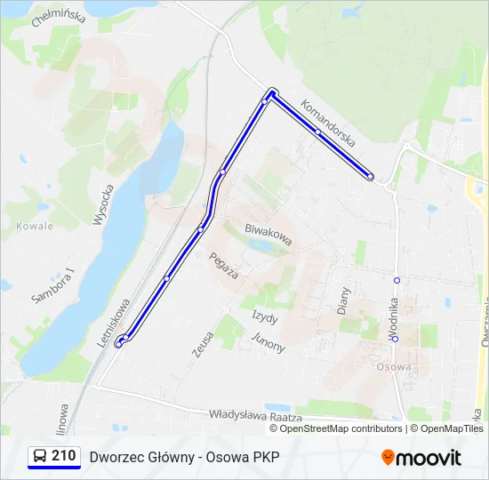 210 Bus Line Map