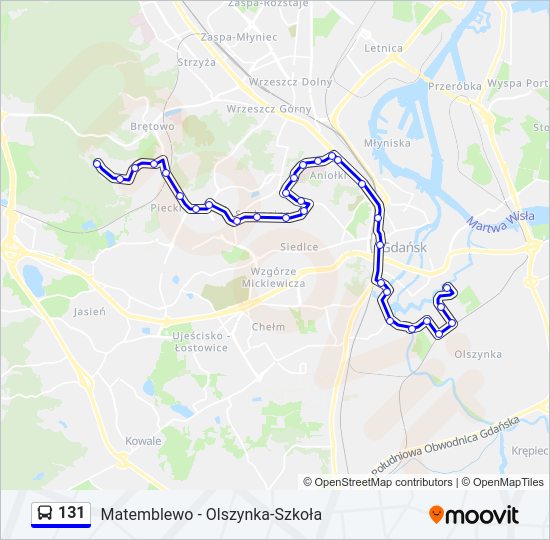 131 bus Line Map