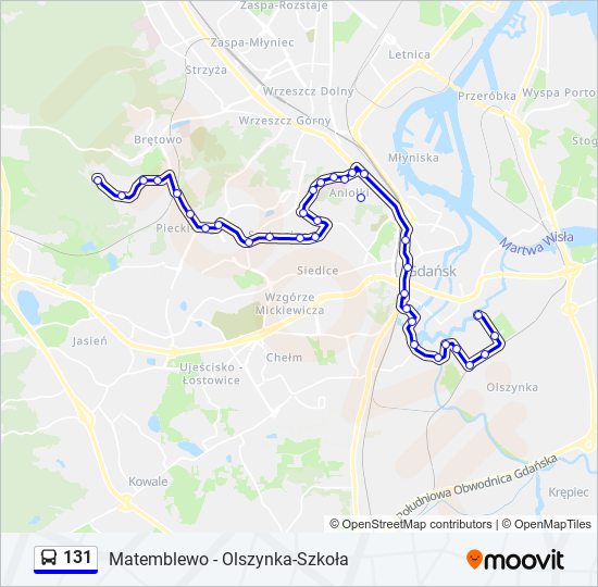 131 bus Line Map