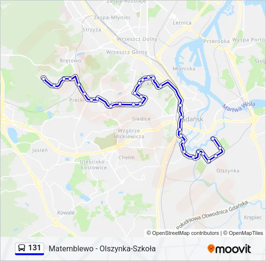 131 Bus Line Map