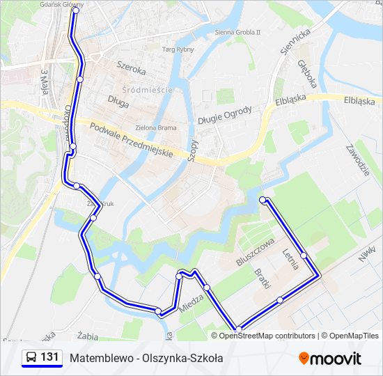 131 bus Line Map