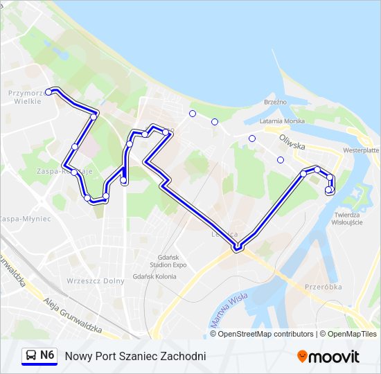 N6 bus Line Map