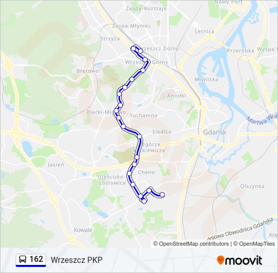 162 bus Line Map