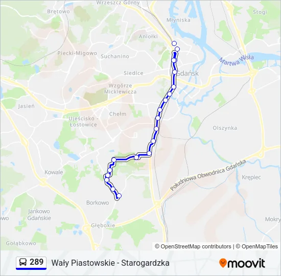 289 Bus Line Map