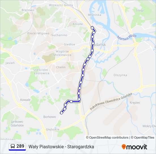 289 bus Line Map