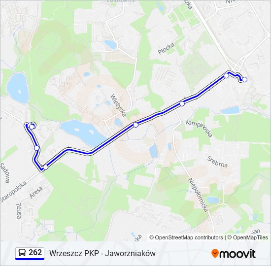 262 bus Line Map