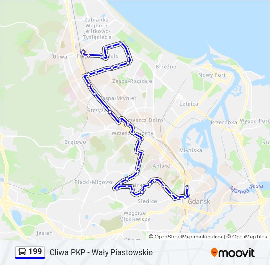 199 bus Line Map