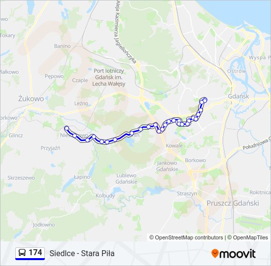 Автобус 174: карта маршрута