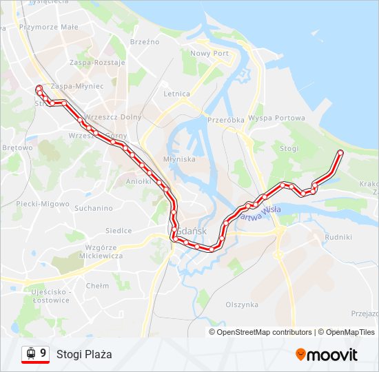 9 light rail Line Map