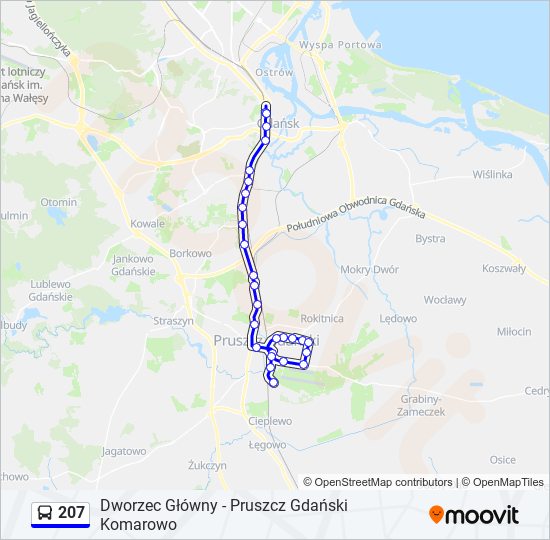 207 bus Line Map