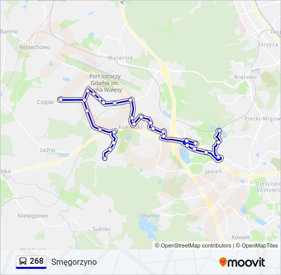 268 bus Line Map