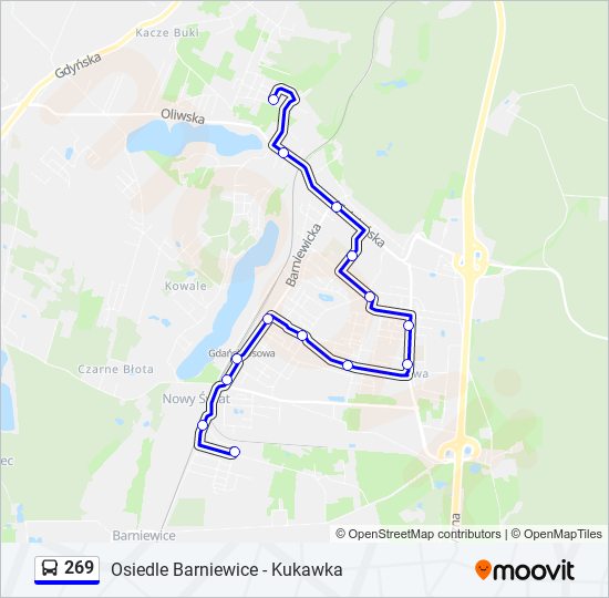 269 bus Line Map