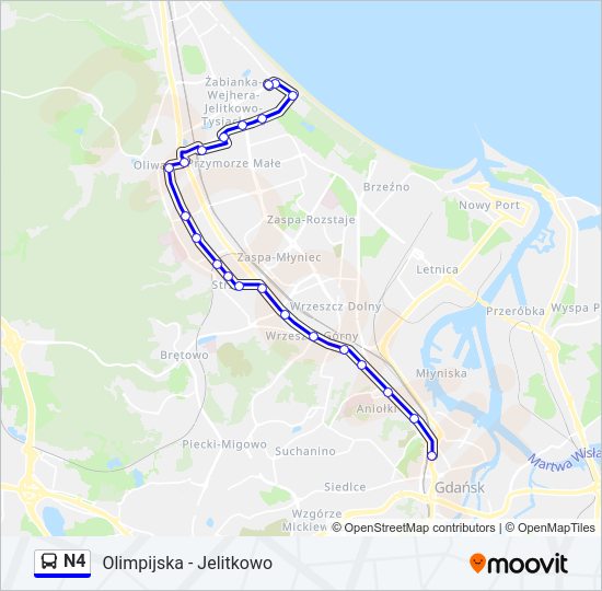 N4 bus Line Map