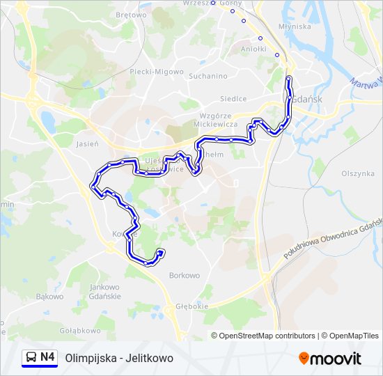 N4 bus Line Map