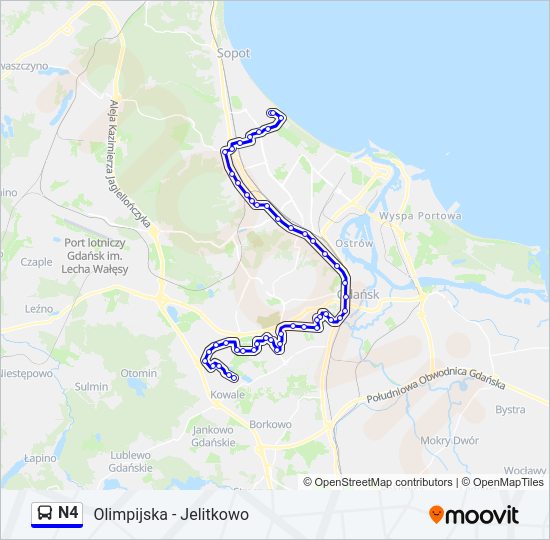 N4 bus Line Map