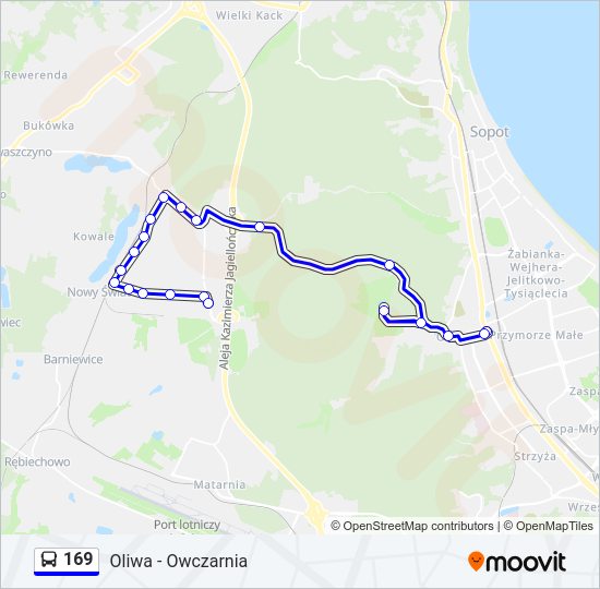 169 bus Line Map