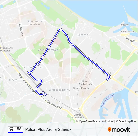 158 Bus Line Map