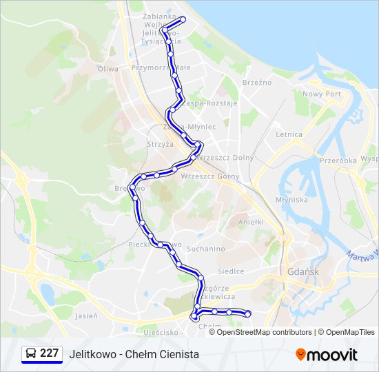 227 bus Line Map