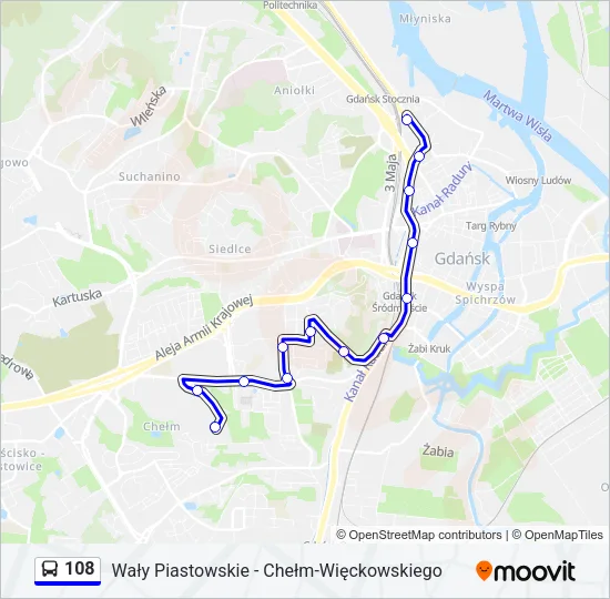 108 Bus Line Map