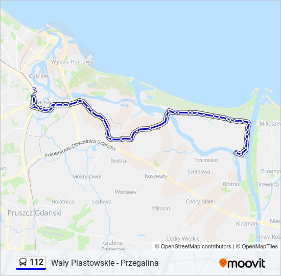 112 bus Line Map