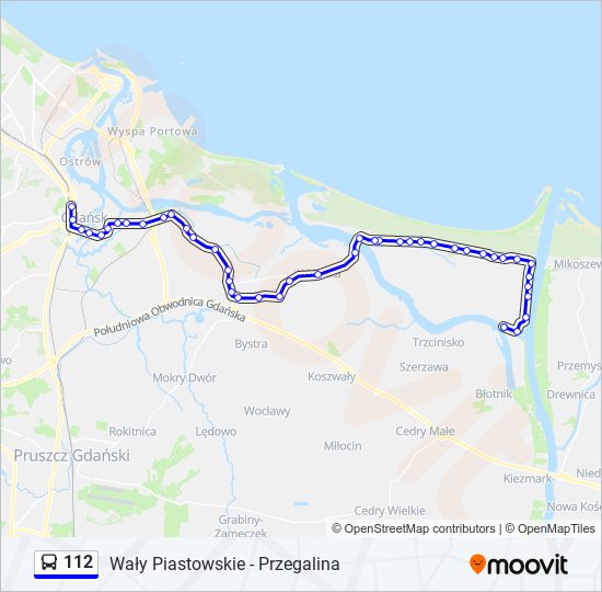 112 bus Line Map