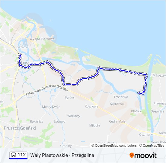 112 bus Line Map