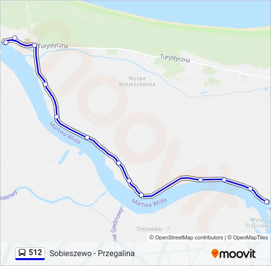 512 Bus Line Map