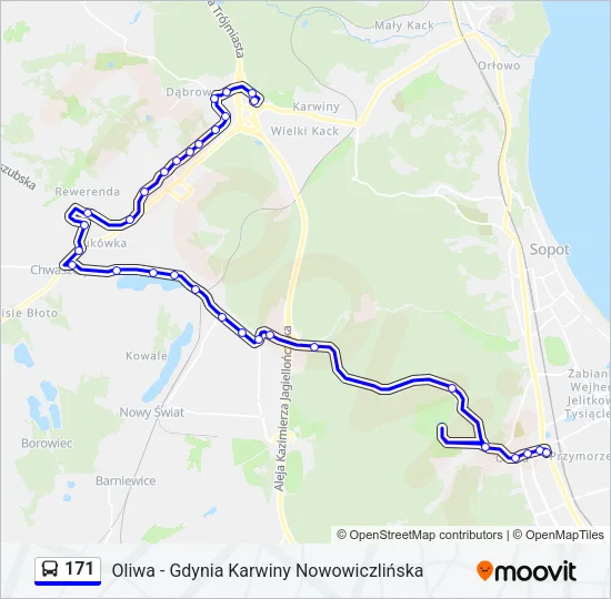 171 Bus Line Map