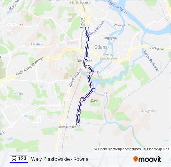 123 bus Line Map