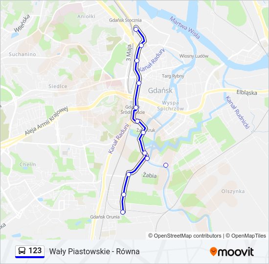 123 bus Line Map