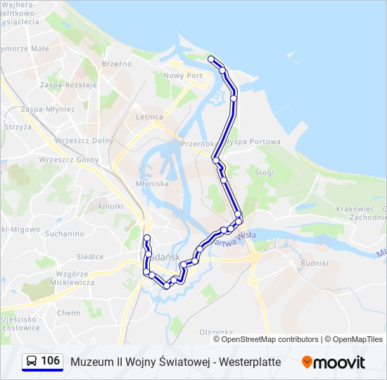 106 bus Line Map