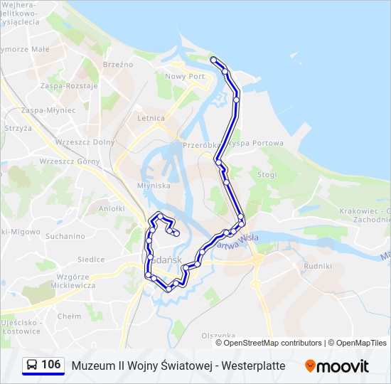 106 bus Line Map