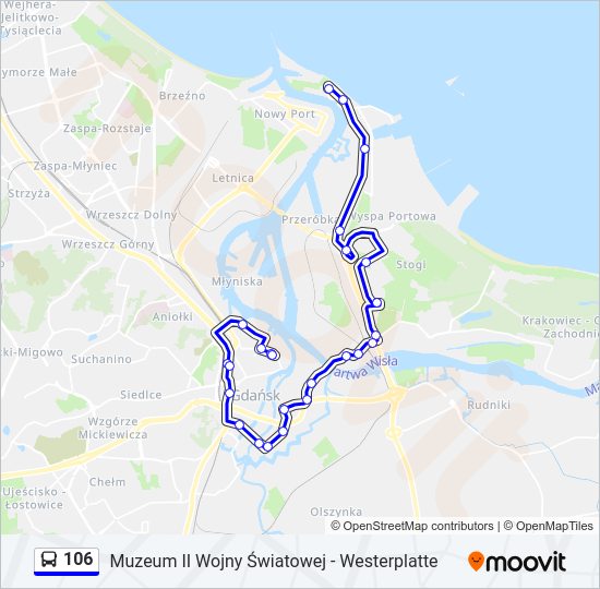 106 bus Line Map