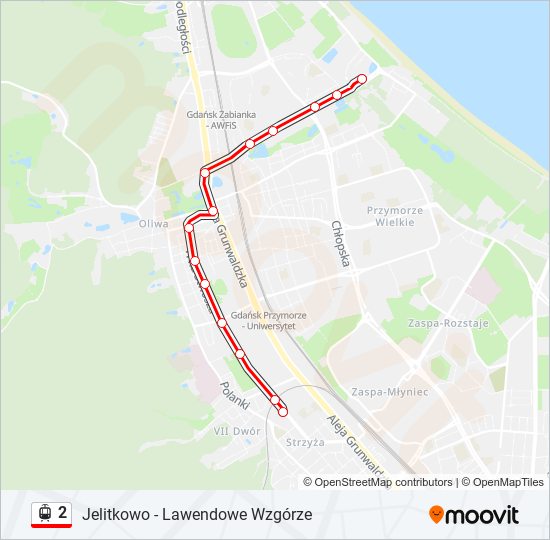 2 light rail Line Map