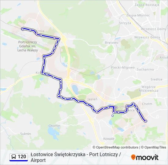Автобус 120: карта маршрута